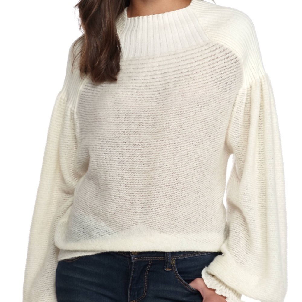 Free people NWT elderflower ivory sweater sz m